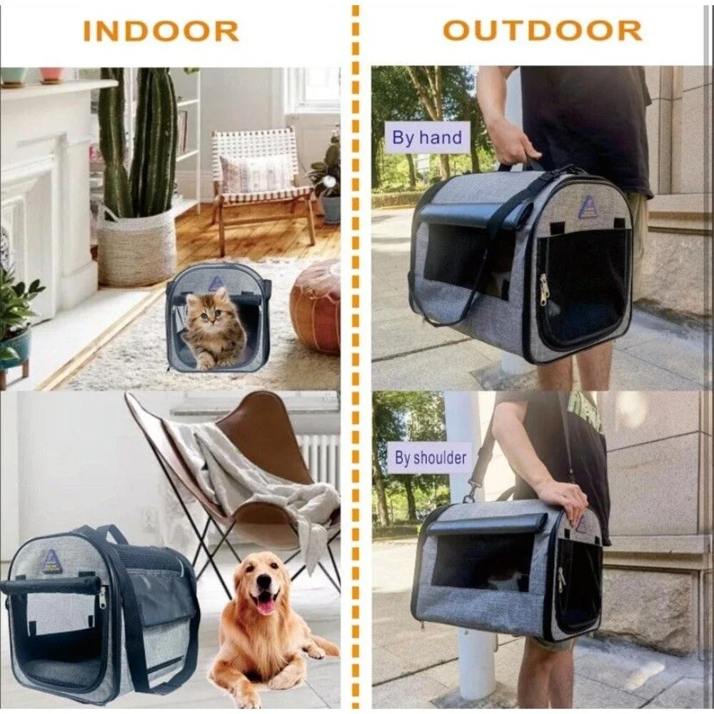 Carrier for Small Medium Pet, Puppy Carrier Bag for Pets Up to 16 Lbs